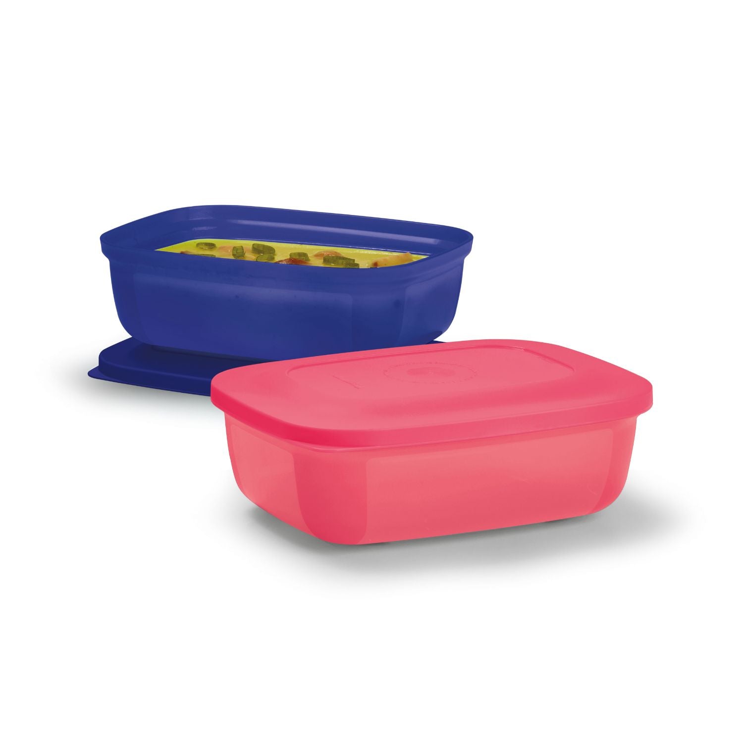 Pote Hermético Refri Safe Retangular Tupperware Glamour 500ml Rosa