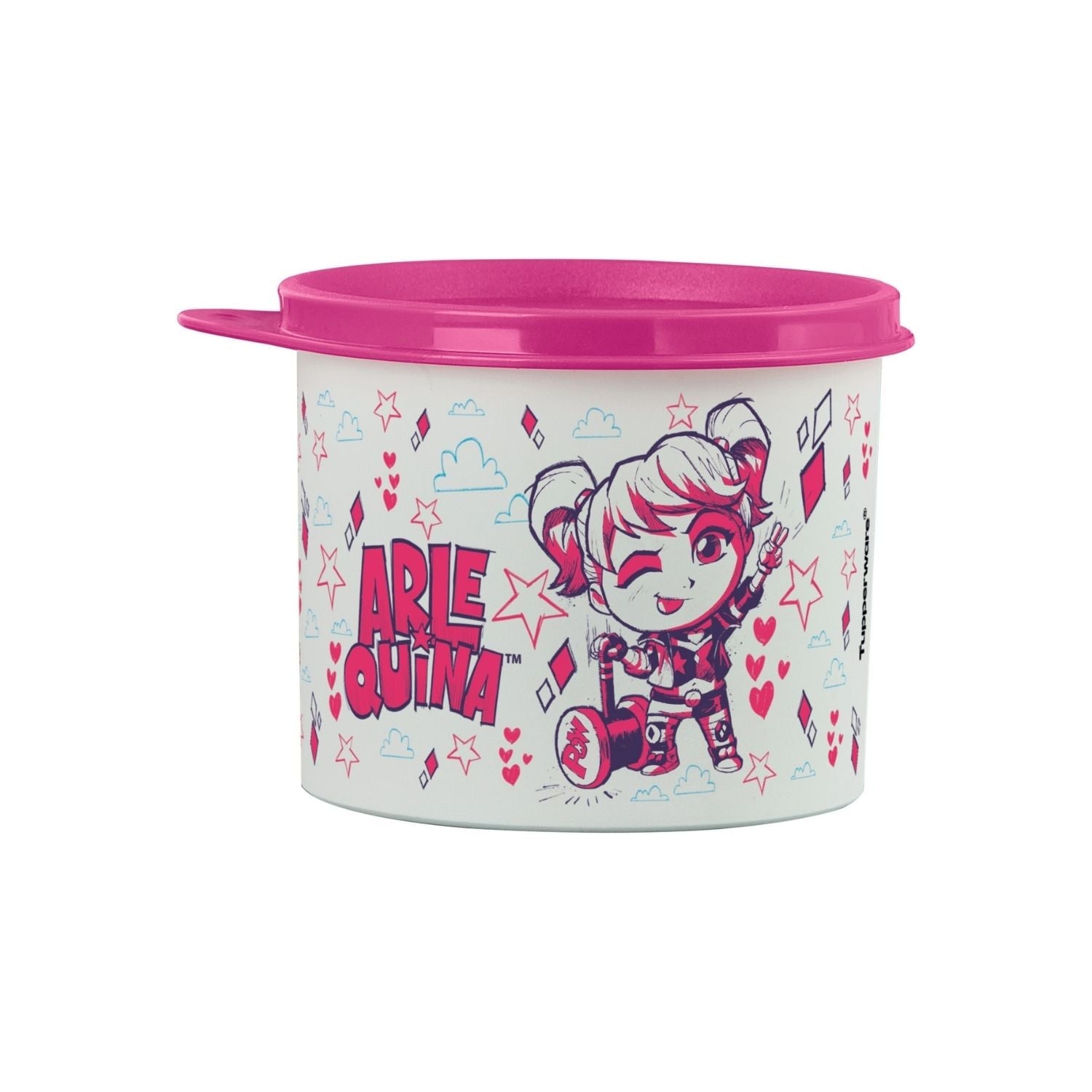Pote Tupperware Tupper Redondinha Arlequina Kids 500ml Branco
